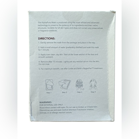 LORDE + BELLE • HYDRAPURE MASK • FREEZE-DRIED TECHNOLOGY MASK • 8 SHEET SET - Picture 4 of 6